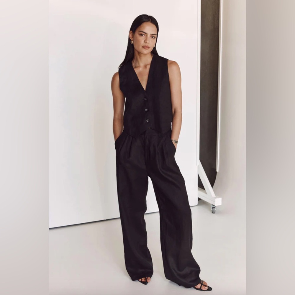 DISSH Norah Black Linen Pants